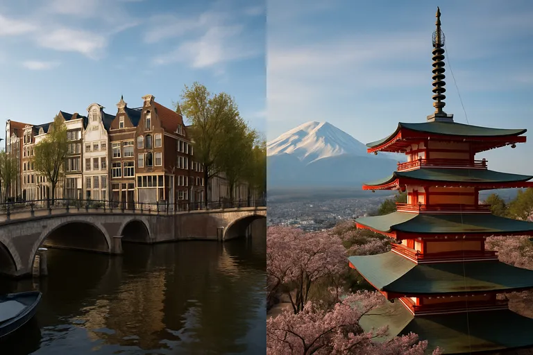 Reizen van Amsterdam naar Japan: cultuur, avontuur en ontdekking