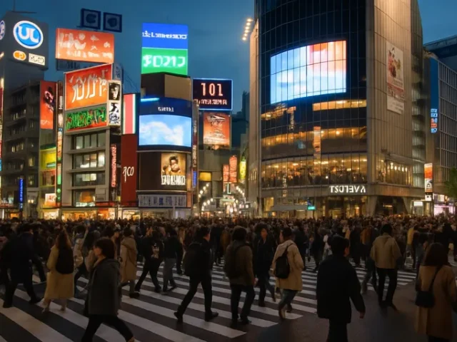 Shibuya crossing: het hart van tokios dynamiek
