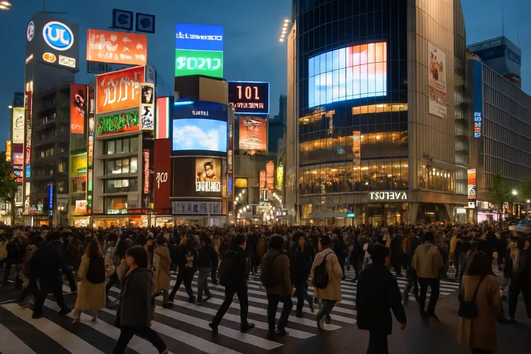 Shibuya crossing: het hart van tokios dynamiek