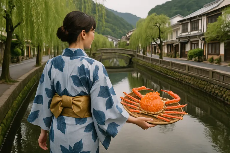 Kinosaki: onsen hoppen in yukata tussen wilgen en kanaaltjes, met sneeuwkrab als kroon op je dag