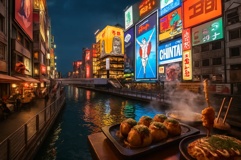 In dotonbori proef je osaka aan het water, waar neon schittert en smaken sissen