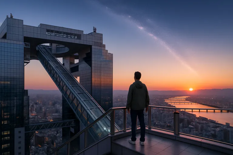 Zwevend boven Osaka: beleef de Umeda sky op zijn mooist